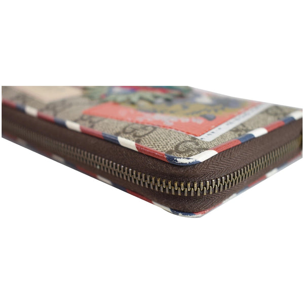 GUCCI Courrier GG Supreme Canvas Zippy Wallet Beige 473909