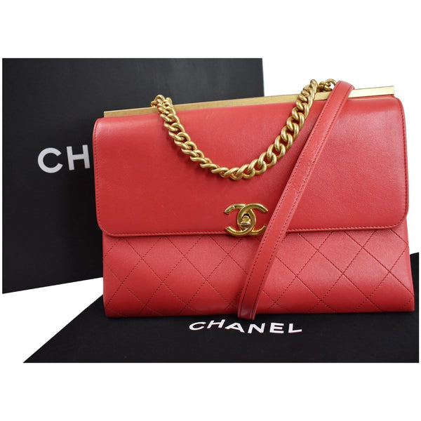 Chanel Coco Luxe Medium Flap Lambskin Shoulder Bag women bag