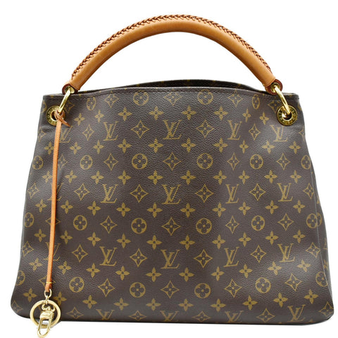 LOUIS VUITTON Artsy MM Monogram Canvas Hobo Bag Brown