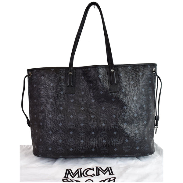 MCM Large Liz Visetos Reversible Shopper Tote Bag Black