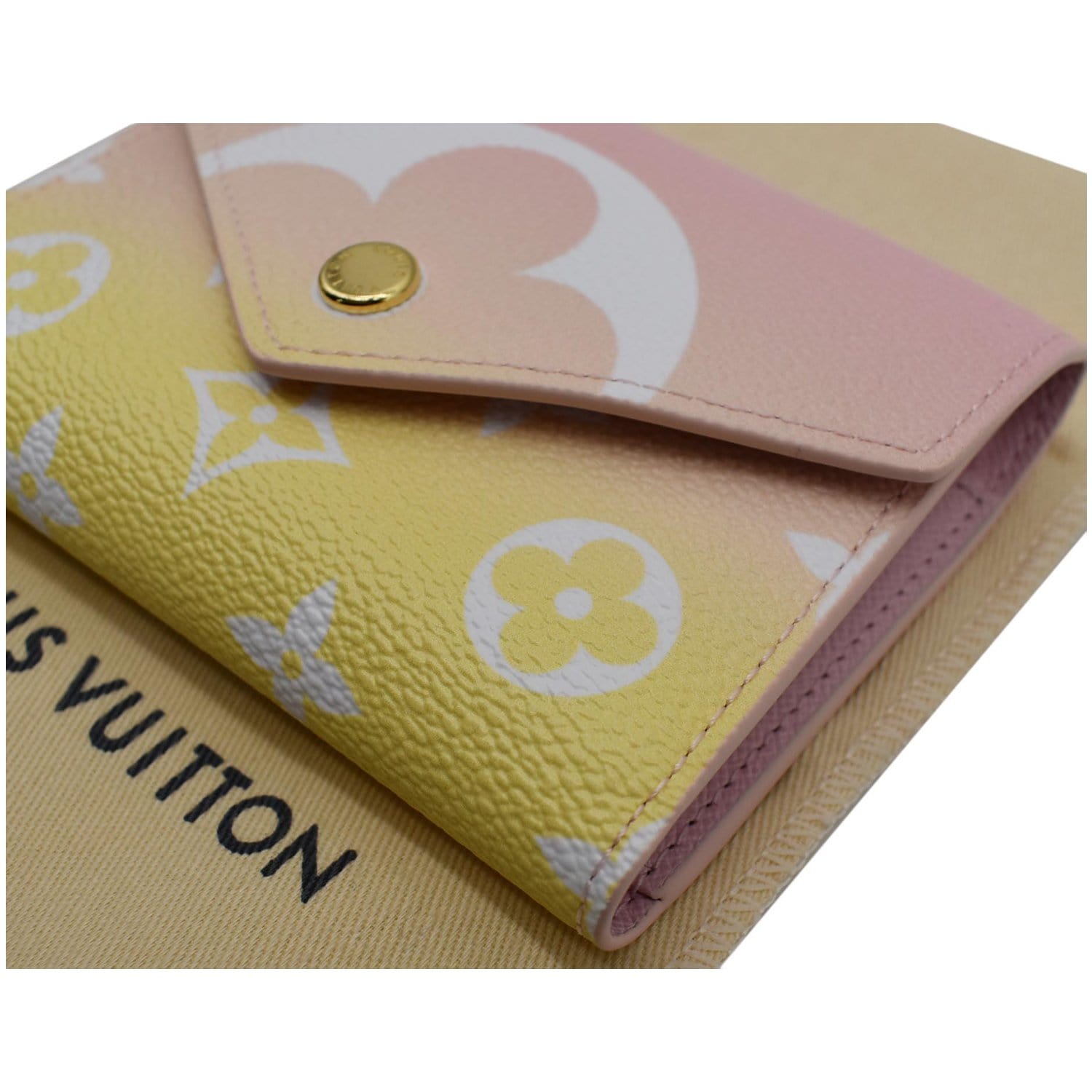 pink and yellow louis vuittons wallet