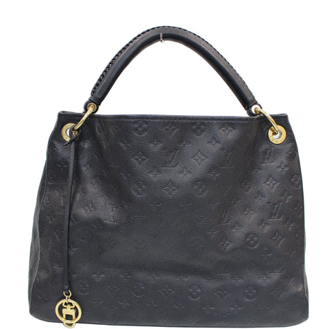 LOUIS VUITTON Artsy MM Empreinte Leather Shoulder Bag Black