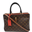 LOUIS VUITTON Millefeuille Monogram Canvas Satchel Bag Brown