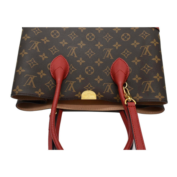 LOUIS VUITTON Flandrin Monogram Canvas Tote Shoulder Bag Red