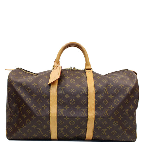 LOUIS VUITTON Keepall 50 Monogram Canvas Travel Bag Brown - 15% OFF
