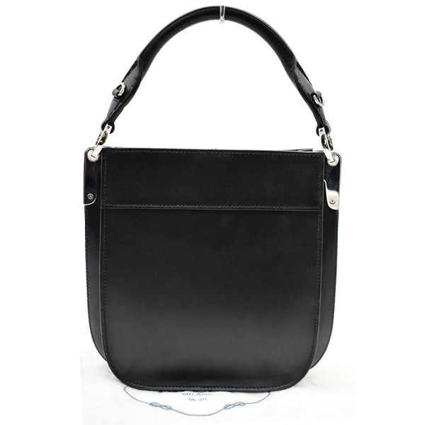 PRADA City Margit 1BC076 Calf Leather Satchel Bag Black