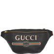 GUCCI Print Medium Leather Belt Bag Black 530412