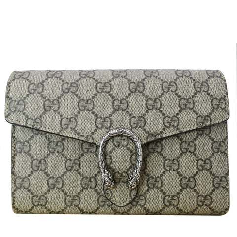 GUCCI Dionysus GG Supreme Crossbody Chain Wallet Beige 401231