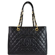 CHANEL Grand Shopping GST Caviar Leather Tote Bag Black
