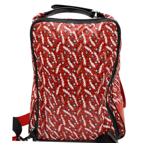 CHRISTIAN LOUBOUTIN Graphic-Print Woven Backpack Red