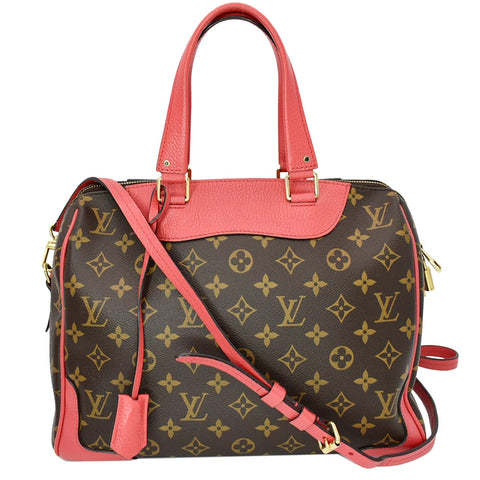 LOUIS VUITTON Retiro NM Monogram Canvas 2Way Shoulder Bag Red