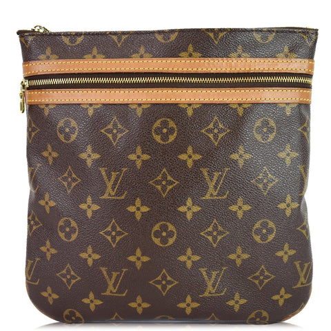 LOUIS VUITTON Bosphore Pochette Monogram Canvas Shoulder Bag Brown