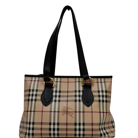BURBERRY Haymarket Check Tote Bag Multicolor