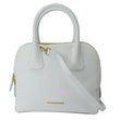 BURBERRY Grainy Leather Bowling Shoulder Bag White