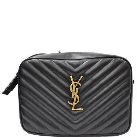 YVES SAINT LAURENT Lou Leather Camera Crossbody Bag Black