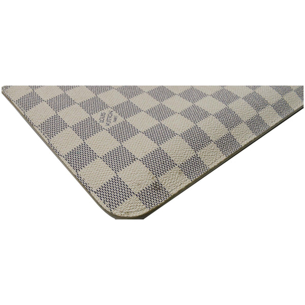 LOUIS VUITTON Neverfull MM Damier Azur Pochette Wristlet Pouch Rose Ballerine