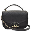 CHANEL Coco Cuba Quilted Grained Calfskin Leather Top Handle Bag Black