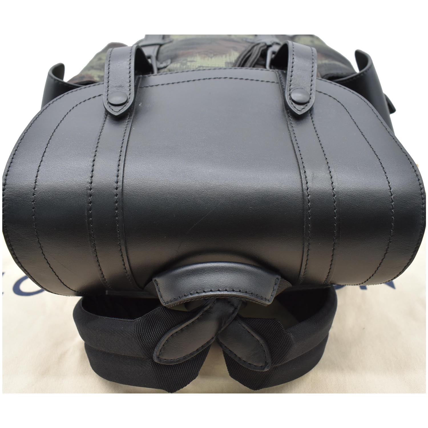 camo louis vuitton backpack LOUIS VUITTON Christopher PM Camouflage Nylon Monogram Backpack Bag Black