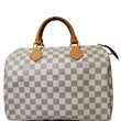 LOUIS VUITTON Speedy 30 Damier Azur Satchel Bag White