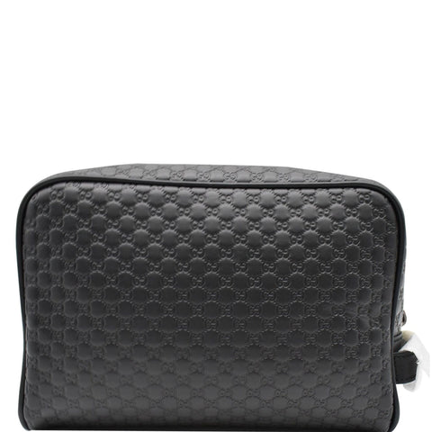 GUCCI GG Microguccissima Leather Toiletry Case Black 419775 - 10% OFF