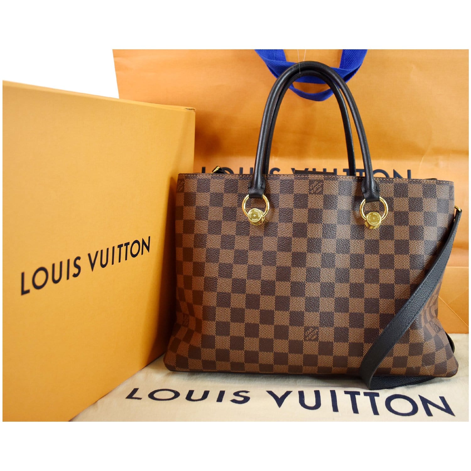 Lv riverside leather handbag Louis Vuitton Brown in Leather - 30023919