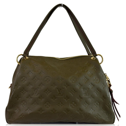 LOUIS VUITTON Ponthieu PM Empreinte Leather Shoulder Bag Olive
