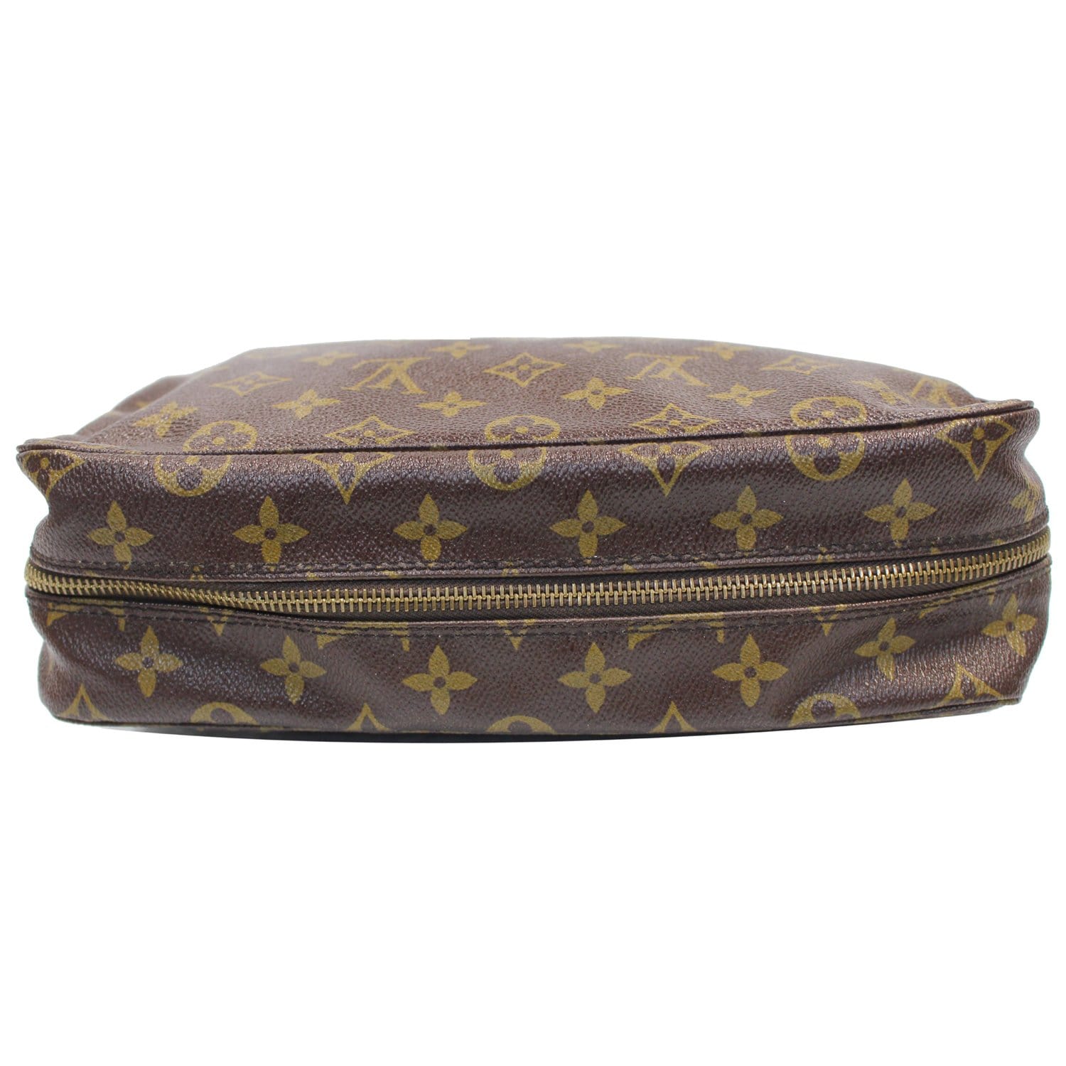 Trousse de toilette patent leather small bag Louis Vuitton Brown