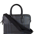 BURBERRY Hambleton London Check Briefcase Messenger Bag Blue