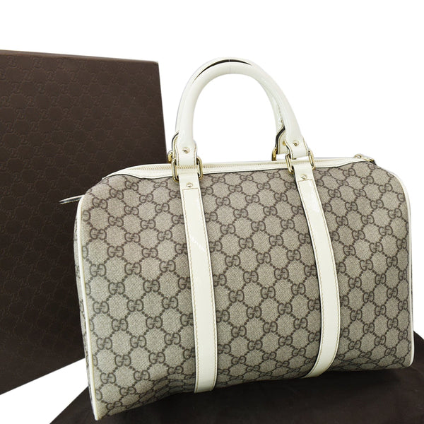 GUCCI GG Plus Joy Monogram Canvas Boston Bag Beige 193603