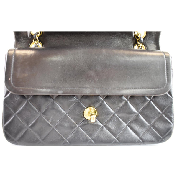Chanel Vintage Double Flap Lambskin Shoulder Bag