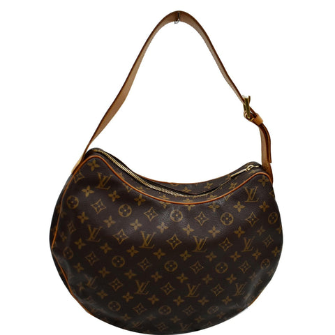 LOUIS VUITTON Croissant GM Monogram Canvas Shoulder Bag Brown