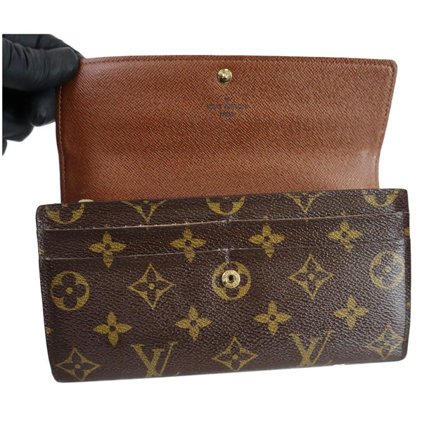Louis Vuitton Sarah Monogram Canvas Card Holder Wallet card slots