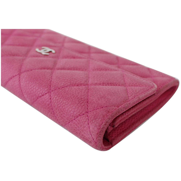 Chanel CC Caviar Leather Long Wallet Shoulder pouch