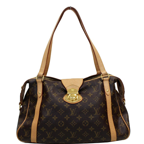 LOUIS VUITTON Stresa PM Monogram Canvas Shoulder Bag Brown
