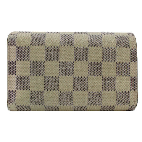 LOUIS VUITTON Alexandra Damier Azur Wallet White