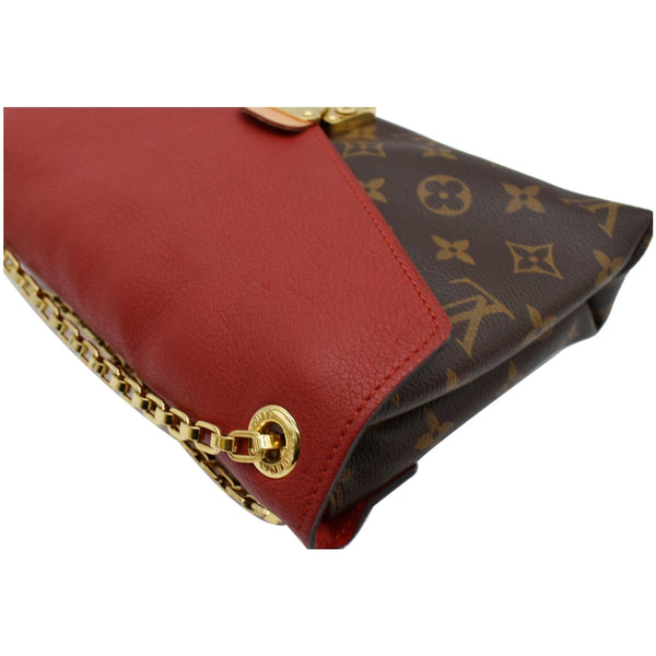 LOUIS VUITTON Pallas Chain Monogram Canvas Crossbody Bag Brown