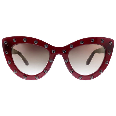 KATE SPADE LUANN/S S1K 50 Burgundy Sunglasses Gold Mirrored Gradient Lens