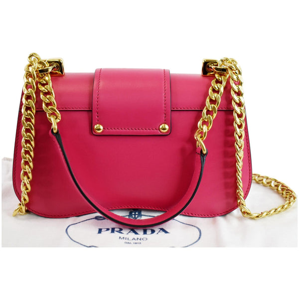 PRADA City Sidonie Small Leather Crossbody Bag Magenta