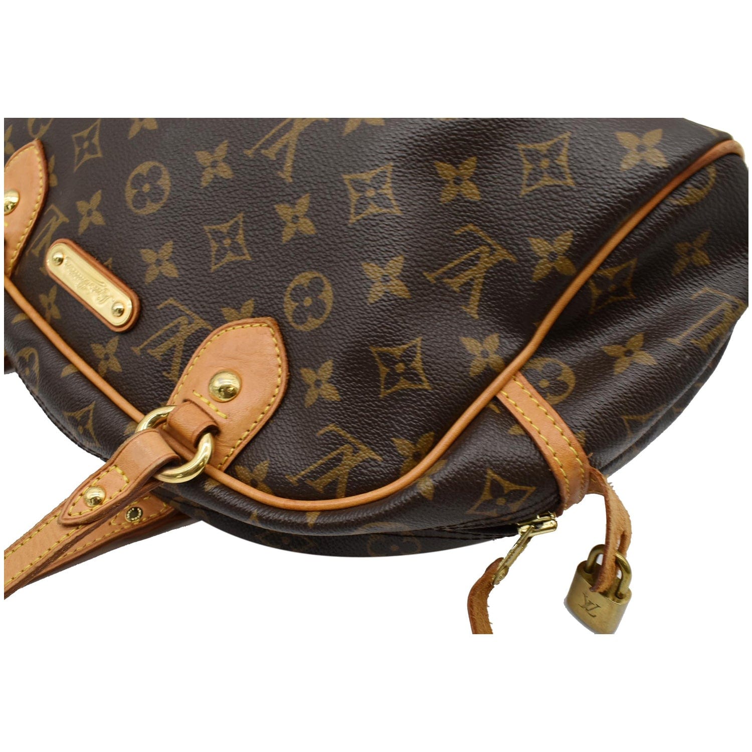 Montorgueil cloth handbag Louis Vuitton Brown in Cloth - 28836371