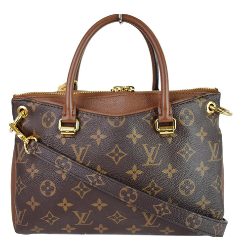 LOUIS VUITTON Pallas BB Monogram Canvas Shoulder Crossbody Bag Brown