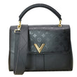 LOUIS VUITTON Very One Handle Calfskin Monogram Shoulder Bag Black