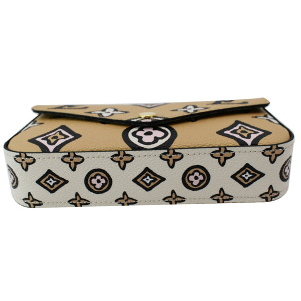 LOUIS VUITTON Felicie Strap & Go Pochette Monogram Canvas Crossbody Bag Arizona Beige