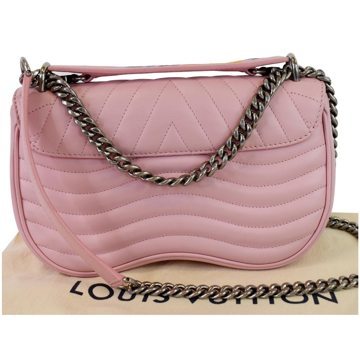 New wave leather handbag Louis Vuitton Pink in Leather - 37421025