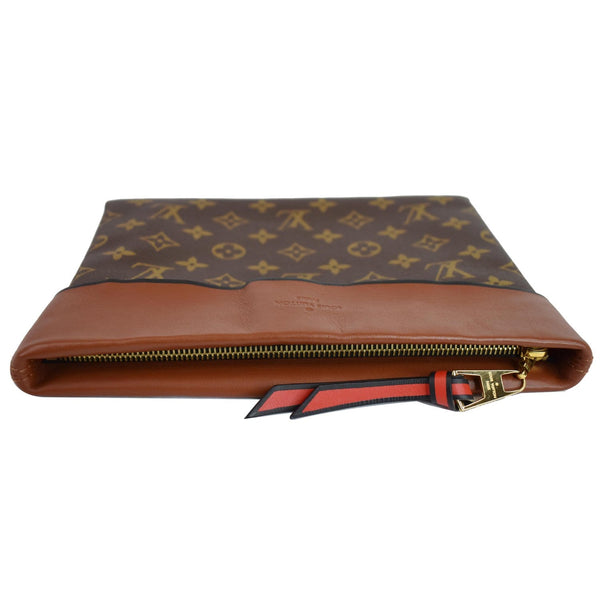 LOUIS VUITTON Tuileries Monogram Canvas Clutch Bag Caramel