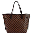 LOUIS VUITTON Neverfull MM Damier Ebene Shoulder Bag Brown