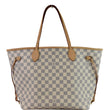 Louis Vuitton Neverfull MM Damier Azur Tote Bag White