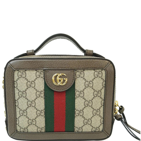 GUCCI Ophidia GG Mini Supreme Shoulder Bag Beige/Ebony 602576