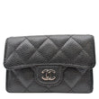 CHANEL CC Classic Small Flap Caviar Leather Card holder Black