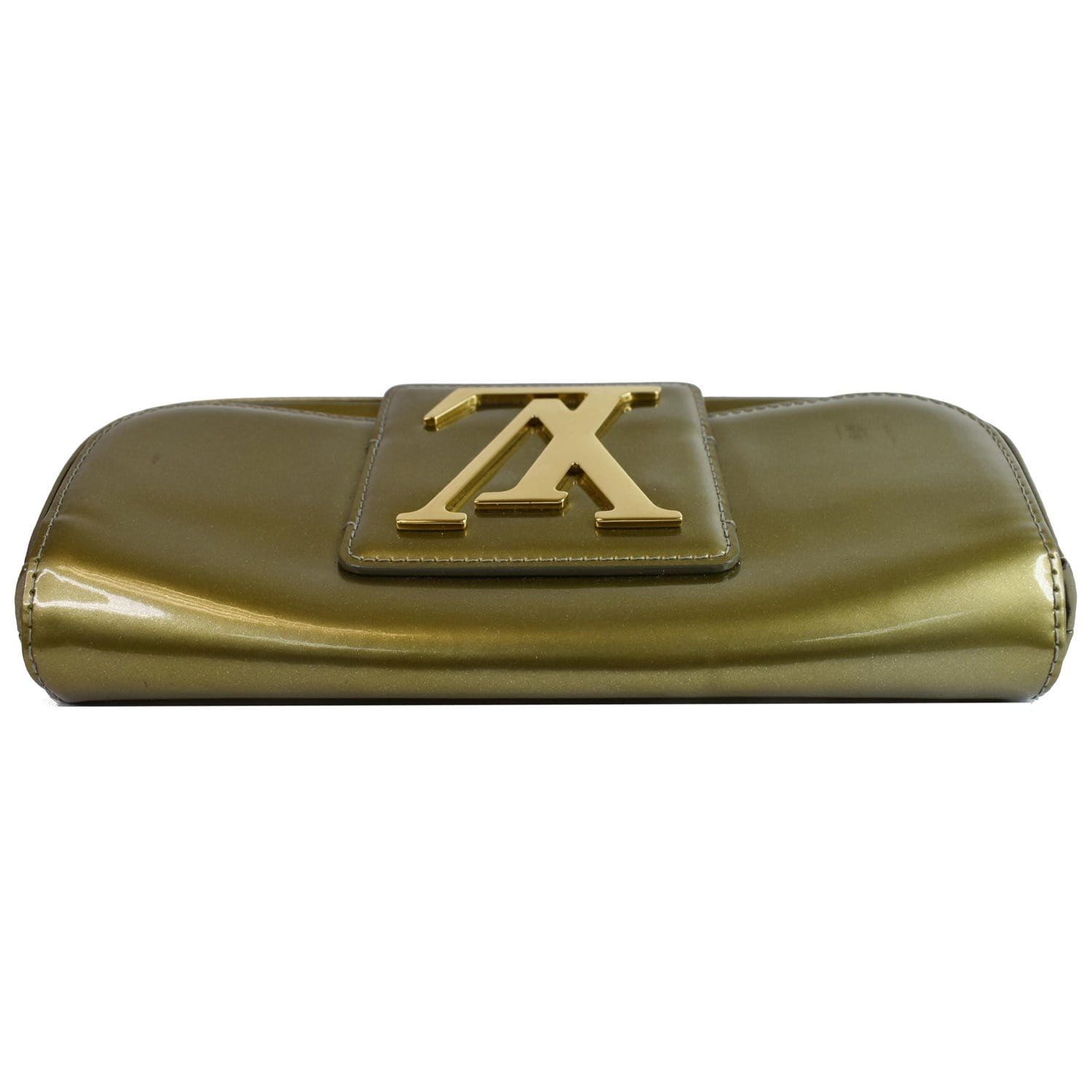 Authentic Louis Vuitton LV LOGO Pochette SOBE Givre Clutch Handbag Purse Bag  K05