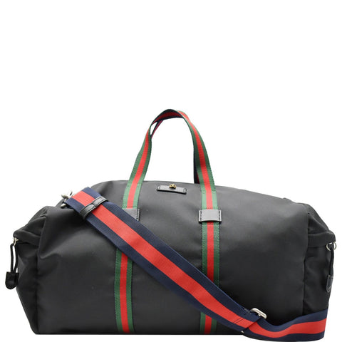 GUCCI Techno Canvas Duffle Travel Bag Black 450983